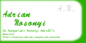 adrian mosonyi business card